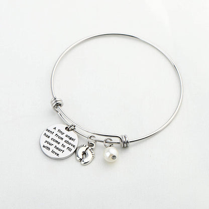 Gzrlyf New Mommy Bracelet New Mom Jewelry Pregnancy Gifts Mommy to Be Gifts a Tiny Angel Sent from above Has Come to Fill Your Heart with Love Apparel & Accessories > Jewelry > Bracelets Gzrlyf   