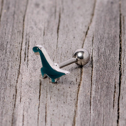 Body Candy 16G Womens 316L Stainless Steel Green Dinosaur Cartilage Earring Helix Tragus Jewelry 1/4" Apparel & Accessories > Jewelry > Body Jewelry Body Candy   