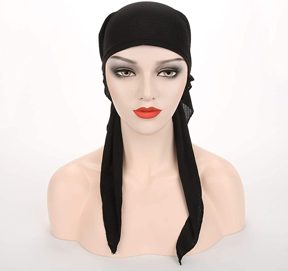 Fxhixiy Womens Turban Chemo Hat Head Scarves Slip-On Pre-Tied Headwear Bandana Sleep Hair Cover Apparel & Accessories > Clothing Accessories > Headwear Fxhixiy   