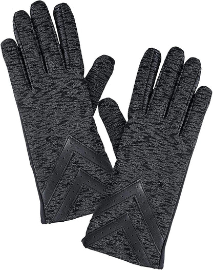 Isotoner Spandex 3-Button Length Chevron Gloves Style A30276 Apparel & Accessories > Clothing Accessories > Gloves & Mittens Isotoner Black Animal Texture L/XL 