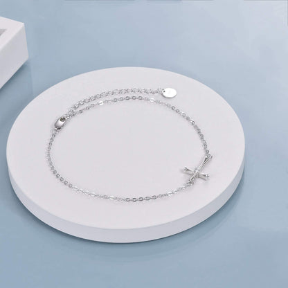 POPLYKE 925 Sterling Silver Infinity/Cross/Mermaid/Starfish/Pearl Anklet for Women Summer Jewelry Apparel & Accessories > Jewelry > Anklets POPLYKE   