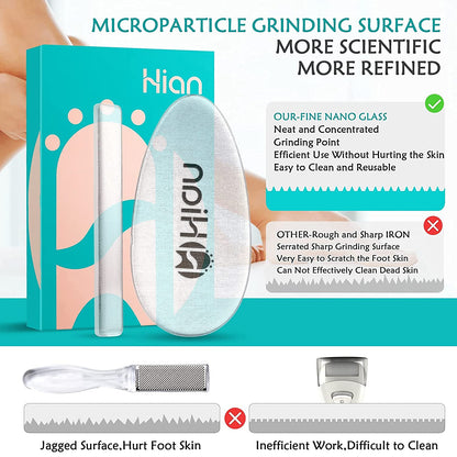 Nano Foot Scrubber Callus Remover Glass Foot File Pedicure Tools Supplies Heel Scraper for Feet with Hydrating Foot Mask Nail File,Professional Foot Care Kit for Dead Skin Removal,Hard Cracked Soften Health & Beauty > Personal Care > Foot Care Hion   