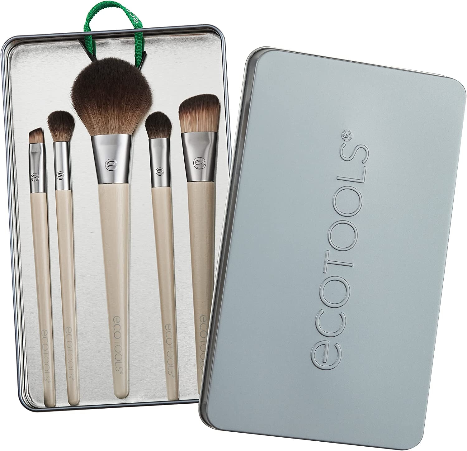 Ecotools Makeup Brush Set for Eyeshadow, Foundation, Blush, and Concealer with Bonus Storage Case, Start the Day Beautifully, Travel Friendly, 6 Piece Set Health & Beauty > Personal Care > Cosmetics > Cosmetic Tools > Makeup Tools EcoTools   