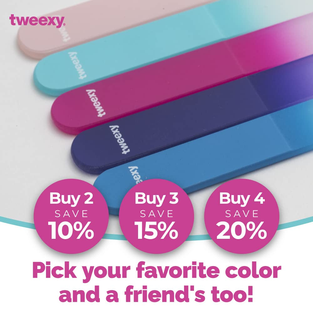 Tweexy Genuine Czech Crystal Glass Nail File with Protective Case and Vinyl Sleeve, Manicure and Pedicure Tool, Nail Care Accessories (Purple) Health & Beauty > Personal Care > Cosmetics > Cosmetic Tools > Nail Tools tweexy   