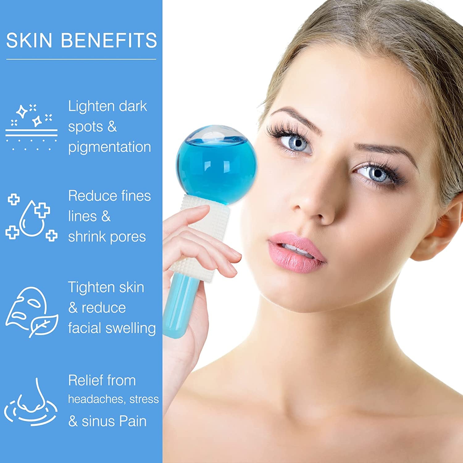 Cold Globes for Facials, Facial Tools Skin Care Tools, Ice Face Roller Massager Health & Beauty > Personal Care > Cosmetics > Cosmetic Tools > Skin Care Tools LKSDJGOH   