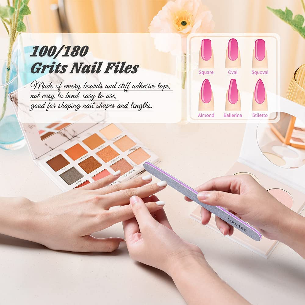 Nail Files and Buffers,Morgles Professional Manicure Tools 6Pcs Rectangular Nail Buffer Blocks 6Pcs 100/180 Grit Nail File 2Pcs Brush for Natural Acrylic Nails,14-Pack(Multi-Colored) Health & Beauty > Personal Care > Cosmetics > Cosmetic Tools > Nail Tools MORGLES   