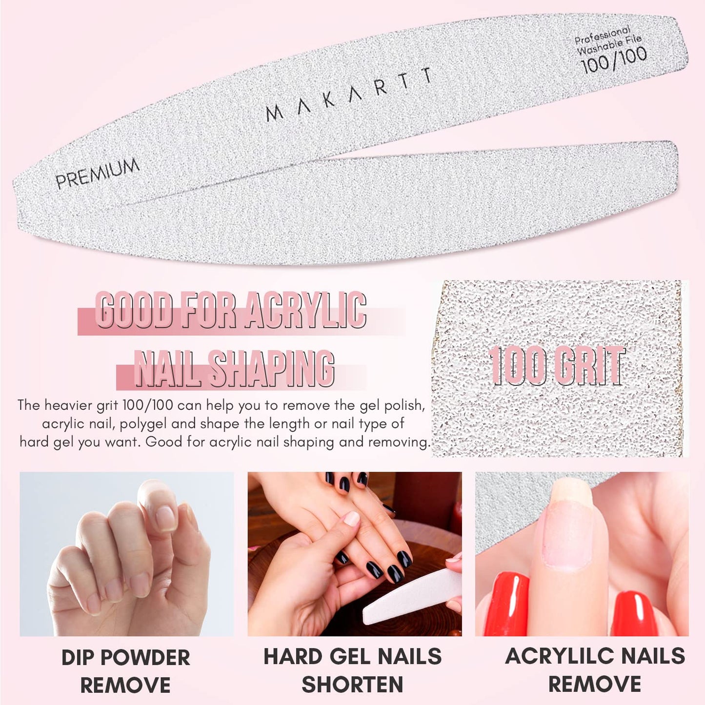 Makartt Nail File Zebra Nail Files 100 100 Grit for Acrylic Nails Poly Nail Gel Emery Boards for Nails Doubled Sides Washable 10 Nail File Kit Nail Art Manicure Pedicure Tools Health & Beauty > Personal Care > Cosmetics > Cosmetic Tools > Nail Tools Makartt   