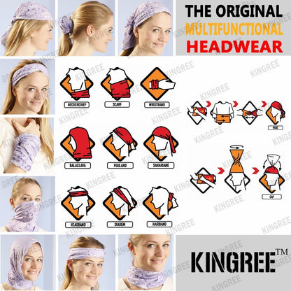 Kingree 6PCS Outdoor Magic Scarf, Elastic Headbands, Headscarves, Headwear, Mask Apparel & Accessories > Clothing Accessories > Bandanas & Headties KINGREE   