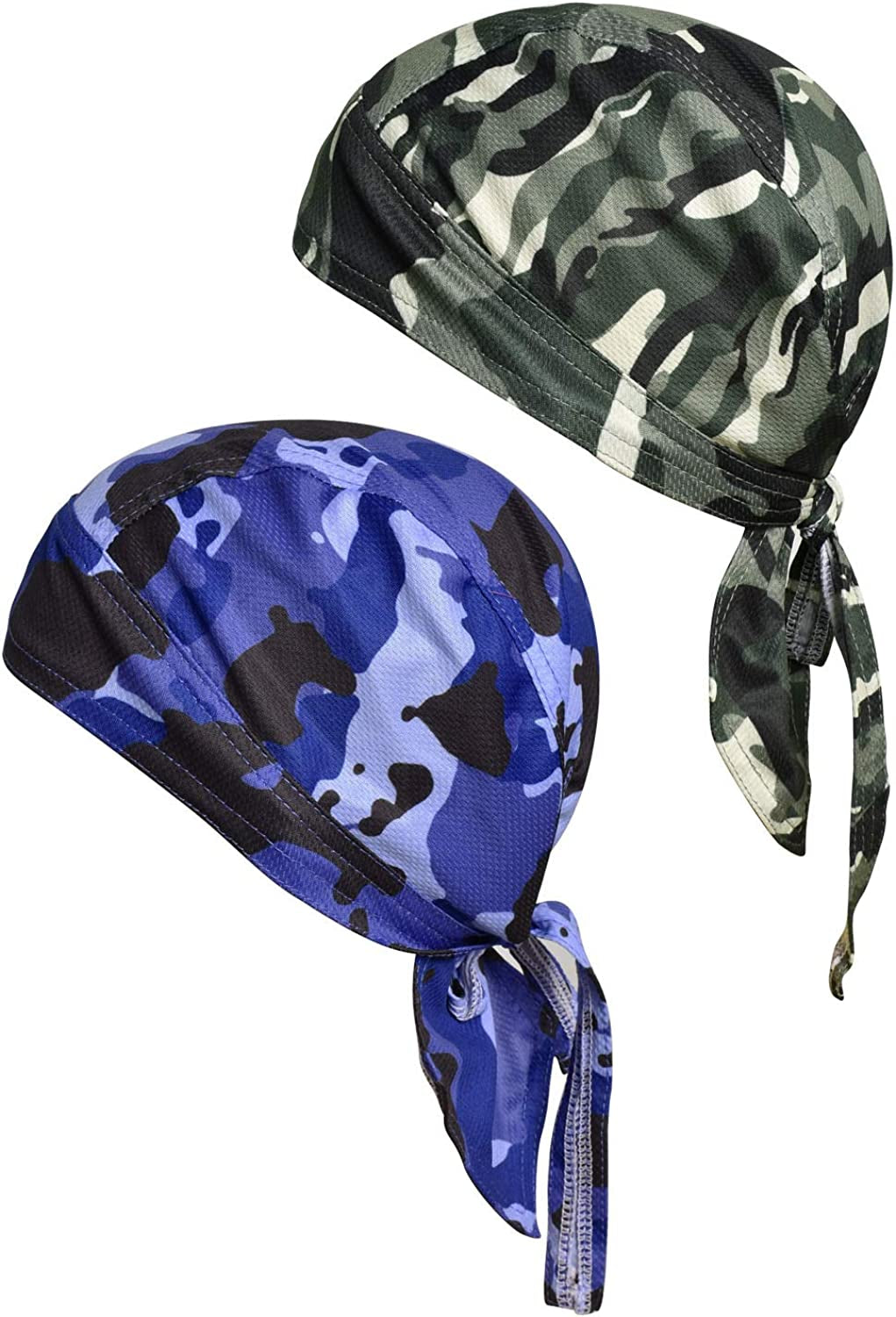 Doo Rag Bicycle Skull Caps Helmet Liner Cooling Hat Cap Summer Sweat Wicking Beanie Cap Hat for Women & Men Apparel & Accessories > Clothing Accessories > Bandanas & Headties YgneeDom Camo-2  