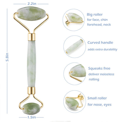 Jade Roller for Face - Jade Facial Roller, Face Roller Skin Care Tool - under Eye Roller, Face Massager for Women to Remove Wrinkles Puffiness Health & Beauty > Personal Care > Cosmetics > Cosmetic Tools > Skin Care Tools LeiCare   