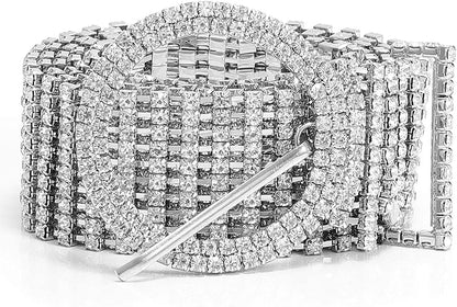 Women Rhinestone Belt Shiny Diamond Crystal Ladies Waist Belt for Jeans Dresses Silver Gold by WHIPPY Apparel & Accessories > Clothing Accessories > Belts WHIPPY 2-silver M: Fit Waist Size 35-42 Inches 