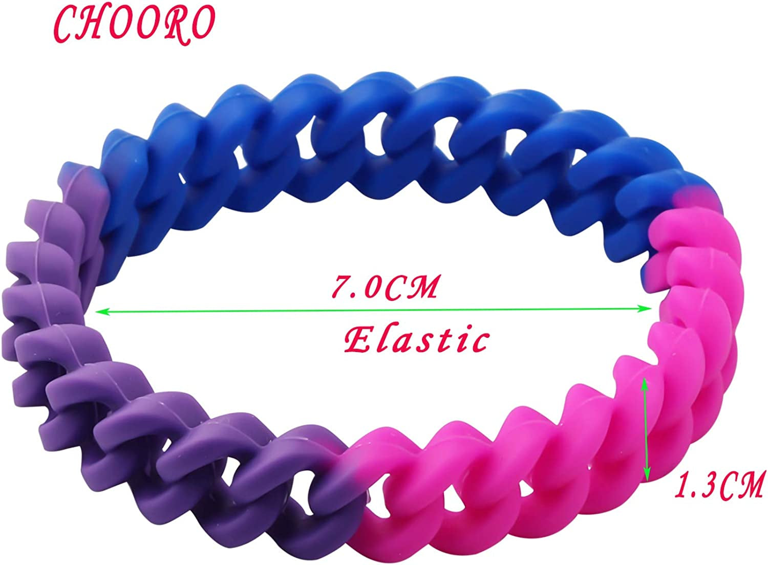 CHOORO LGBT Bracelet Gay Pride Bracelets Rainbow Silicone Rubber Wristbands LGBTQ Jewelry Gay Pride Gifts Apparel & Accessories > Jewelry > Bracelets CHOORO   