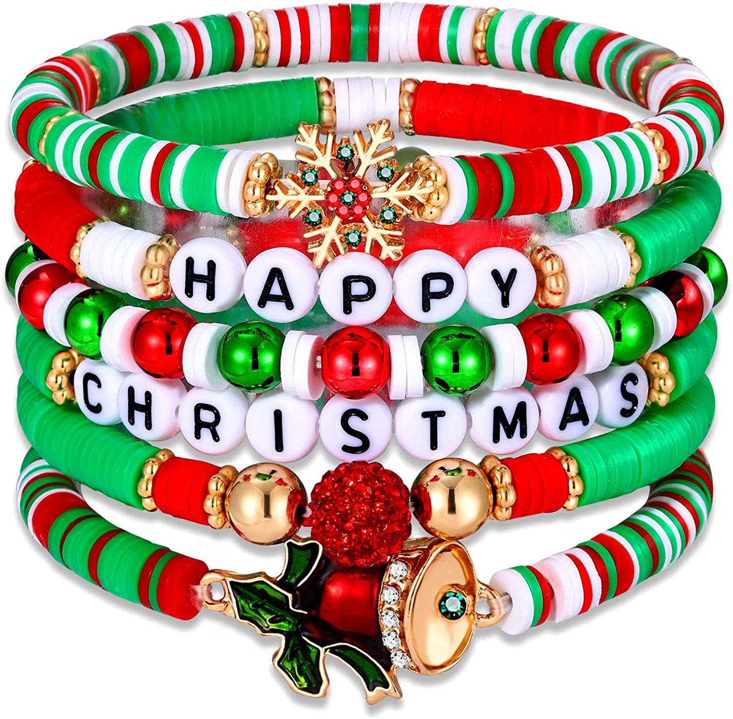 Surfer Heishi Bracelets for Women Stackable Rainbow Vinyl Disc Clay Beaded Stretch Bracelets Elastic Layering Friendship Bracelets Boho Summer Beach Jewelry Apparel & Accessories > Jewelry > Bracelets XOCARTIGE Christmas 1  