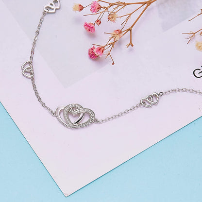 Sterling Silver Heart Love Anklets for Women , Birthday Mothers Day Jewelry Gifts for Mom Wife from Daughter Husband Apparel & Accessories > Jewelry > Anklets Desimtion   