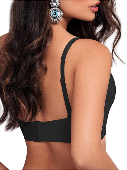 C593 Faja Brasier Colombiano Wireless Push up Full Back Coverage Bras for Women Sin Varillas Para Mujer