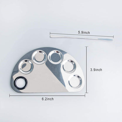 Pro Cosmetics Makeup Mixing Palette, Premium Stainless Steel Metal Makeup Palette Spatula Tool, Suitable for Mixing Foundation/Eye Shadow/Eyelash/Lipsticks/Nail Art Health & Beauty > Personal Care > Cosmetics > Cosmetic Tools > Makeup Tools ALIOBC   