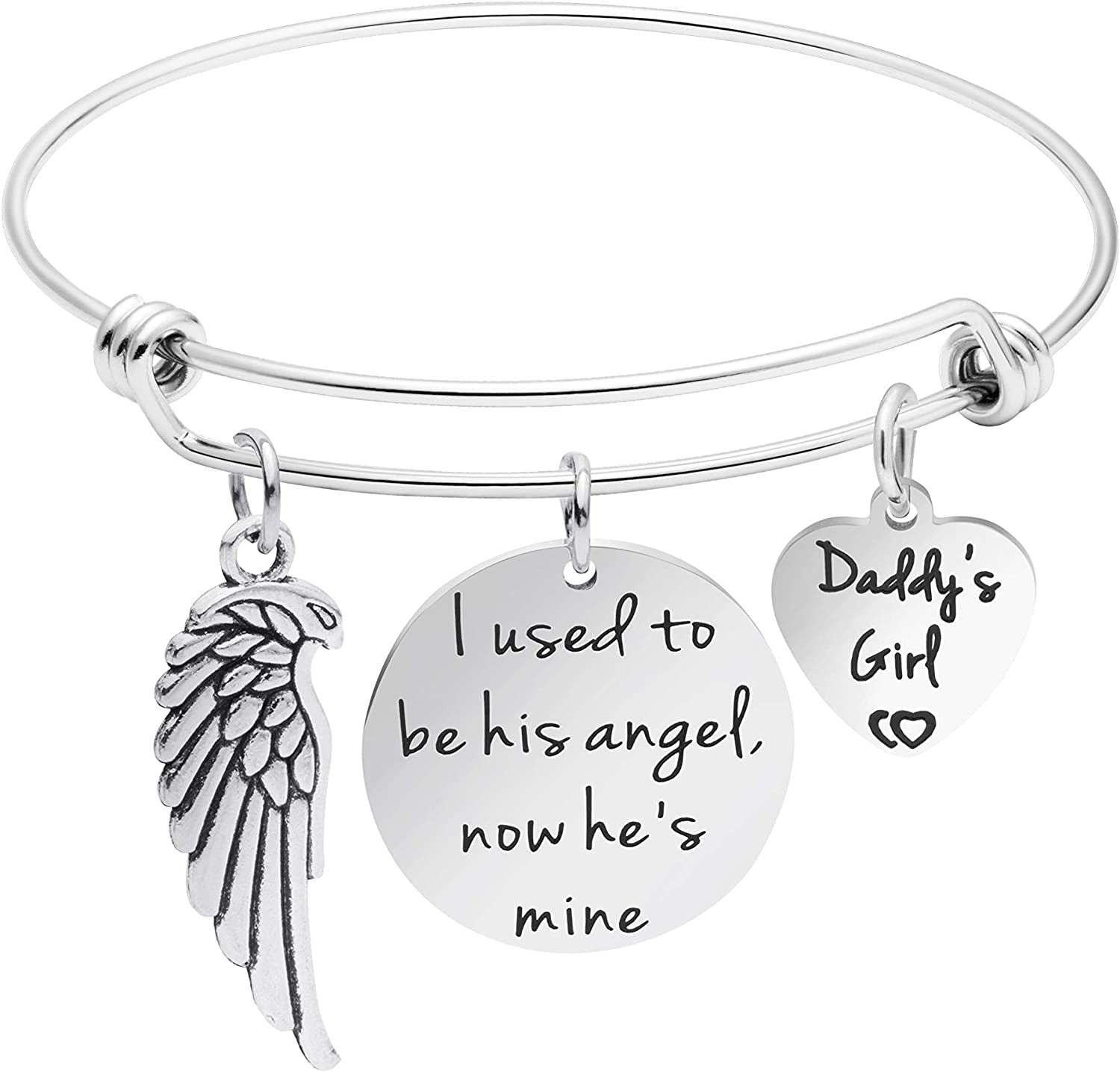 Awegift Memorial Jewelry Remembrance Loss of Mom Dad Father Mother Necklace Bracelet Sympathy Gift Apparel & Accessories > Jewelry > Bracelets Awegift Memorial Dad bracelet  