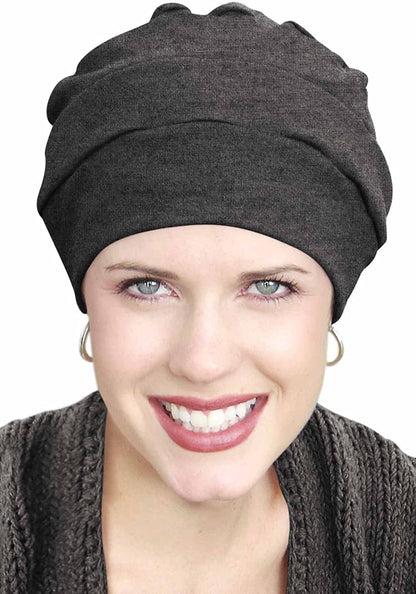 Headcovers Unlimited Three Seam Turban - 100% Cotton Hat Apparel & Accessories > Clothing Accessories > Headwear Headcovers Unlimited Charcoal One Size 