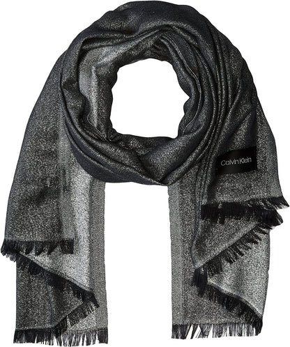 Calvin Klein Womens Lightweight Wrap Scarf Apparel & Accessories > Clothing Accessories > Scarves & Shawls Calvin Klein Grey One Size 