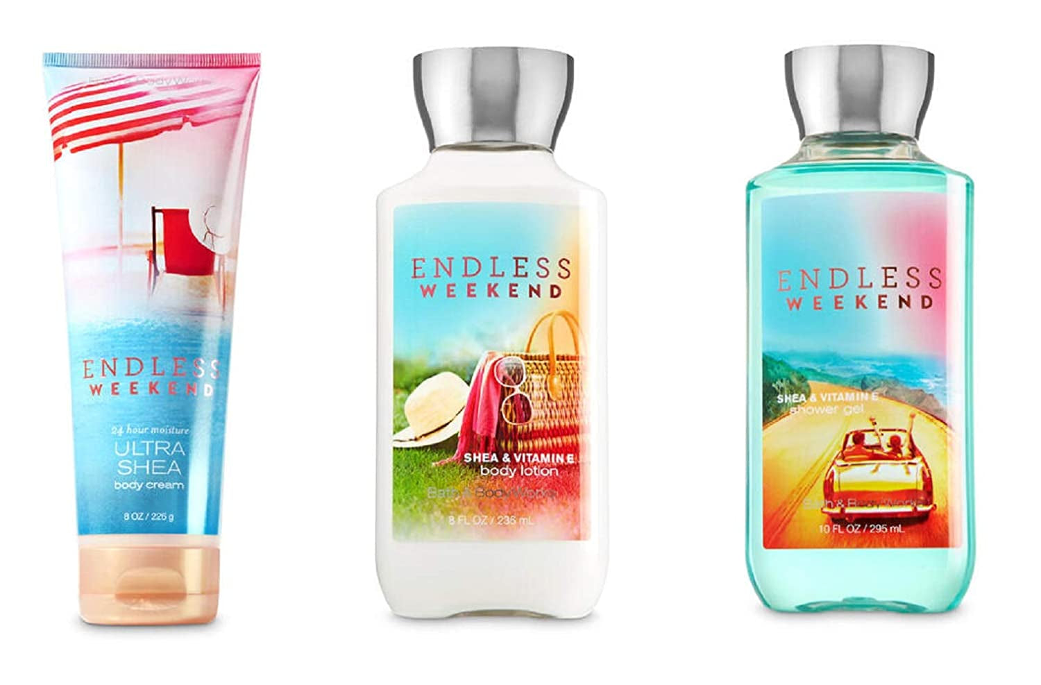 Bath Body Works 3Pc Set Endless Weekend Cream, Lotion, Shower Gel Health & Beauty > Personal Care > Cosmetics > Bath & Body Bath and Body Works   