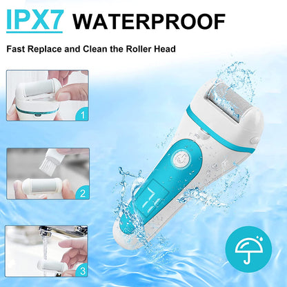 Electric Callus Removers for Feet,Rechargeable Pedicure Tools Foot Care Feet File,Professional Waterproof 13 in 1 Callous Remover Kit,With 3 Roller Heads 2 Speed,Battery Display Health & Beauty > Personal Care > Foot Care YOIDOO   