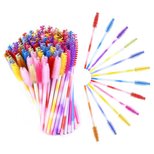 EYESEEK 100Pcs Multicolor Disposable Eyelash Mascara Brushes Makeup Brush Set Eyebrow Wands Applicator Cosmetic for Eye Lash Extensions Makeup Tool Kits (10 Colors Mix) Health & Beauty > Personal Care > Cosmetics > Cosmetic Tools > Makeup Tools EYESEEK   