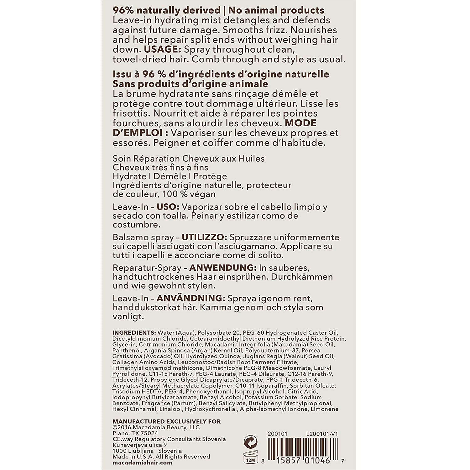 Macadamia Professional Weightless Moisture Leave-In Health & Beauty > Personal Care > Hair Care KYLIE MAX   
