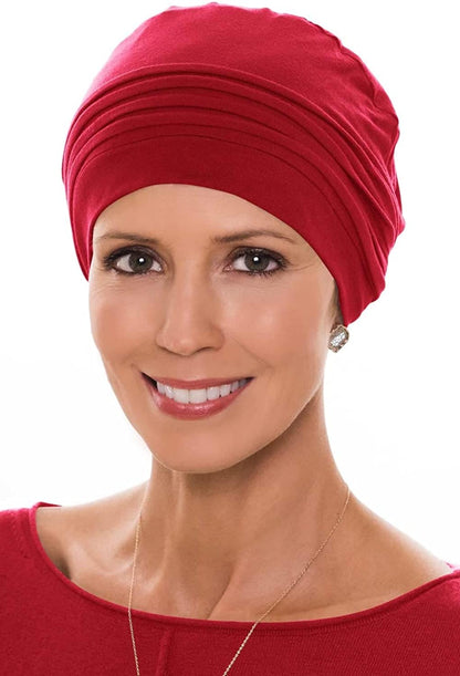 Cardani Couture Cap in Luxury Viscose from Bamboo Apparel & Accessories > Clothing Accessories > Headwear Cardani Luxury Bamboo - Cherry One Size 