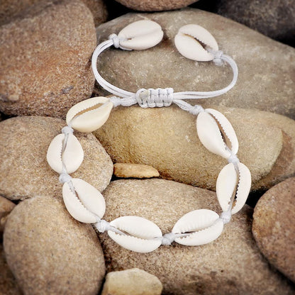 Summer Beach Shell Anklets Handmade Adjustable Leather Rope Legs Bracelets Boho Foot Chain Sandal Statement Jewelry Gift Friend Deft and Professional Apparel & Accessories > Jewelry > Anklets Generic   