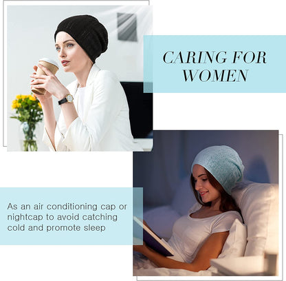 SATINIOR 5 Pieces Women'S Slouchy Beanie Hat Baggy Skull Sleep Cap Turban Headwear Apparel & Accessories > Clothing Accessories > Hats SATINIOR   