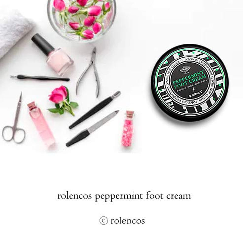 Rolencos Peppermint Cooling Moisturizing Foot Cream 4.20Oz, Callus Remover, Thick, Cracked, Rough, Dead and Dry, Hard Feet, Heels, Soles, Professional Crack Foot Care Rescue Cream Health & Beauty > Personal Care > Foot Care rolencos   