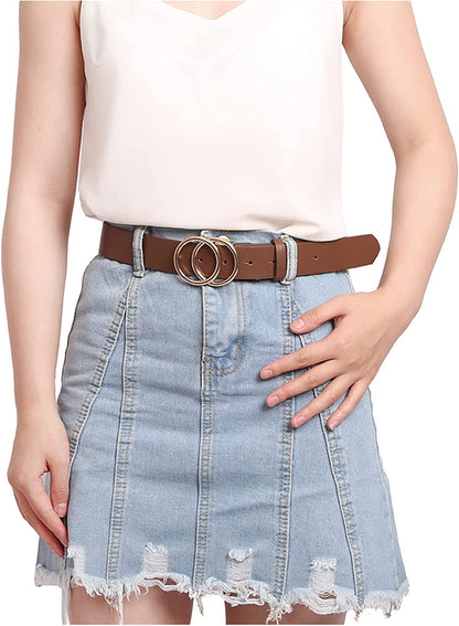 IFENDEI Women'S Faux Leather Belt for Jeans Dress Waist Belts Apparel & Accessories > Clothing Accessories > Belts IFENDEI   