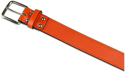 Champro Genuine Bonded Leather Baseball Belt Apparel & Accessories > Clothing Accessories > Belts CHAMPRO Orange Adult Medium 