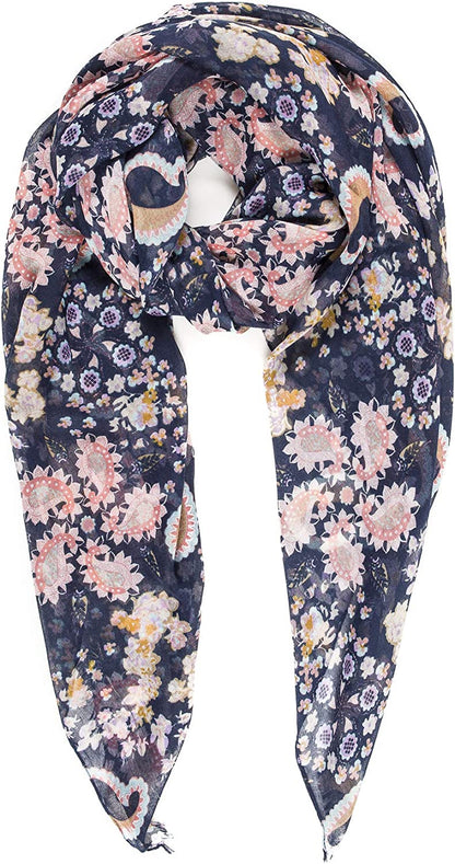 Scarfs for Women Lightweight Floral Flower Fashion Wrap Shawl Fall Winter Apparel & Accessories > Clothing Accessories > Scarves & Shawls MIMOSITO Mss08  