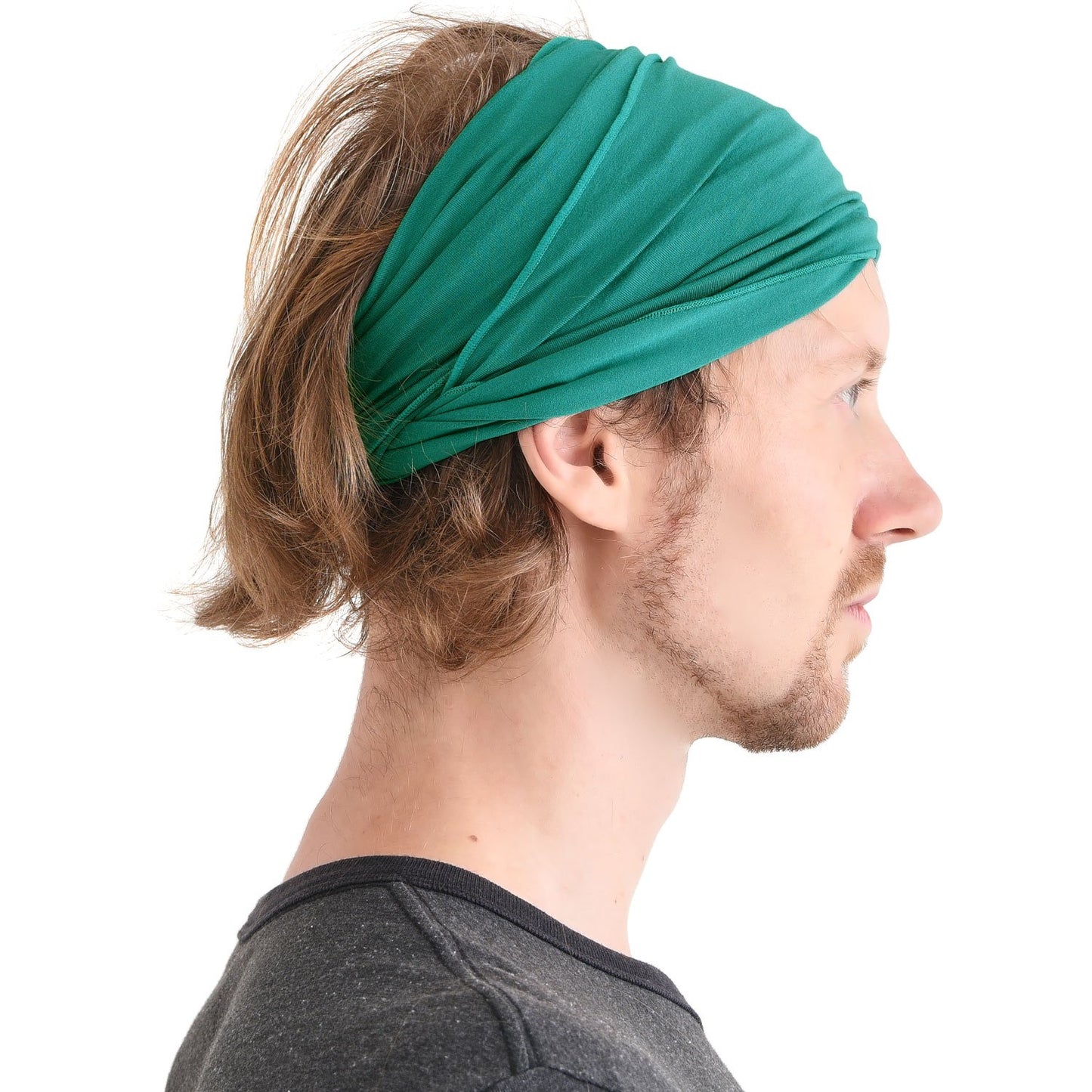 Mens Head Wraps Elastic Bandana - Japanese Headband Workout Women Hair Black Apparel & Accessories > Clothing Accessories > Bandanas & Headties CHARM Green  