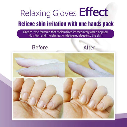 Epielle Relaxing Hand Masks Melatonin + Lavender Extract Deep Moisturizing 100% Vegan & Cruelty-Free (Gloves 6Pk) for Dry Hand Spa Masks Health & Beauty > Personal Care > Foot Care Epielle   