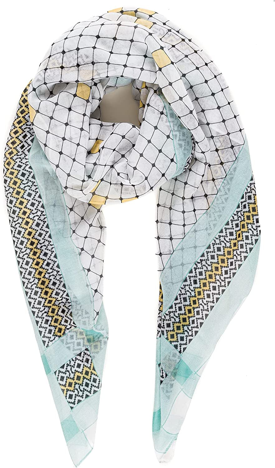 Scarf for Women Lightweight Geometric Fashion Spring Fall Winter Scarves Shawl Wraps Apparel & Accessories > Clothing Accessories > Scarves & Shawls MELIFLUOS DESIGNED IN SPAIN   