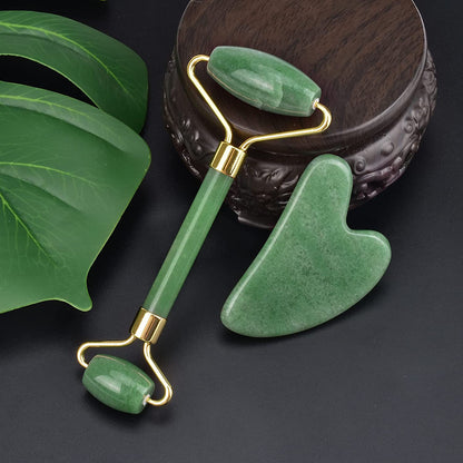 Ideayard Face Roller and Gua Sha Set - Jade Roller anti Aging Massager Tool - Natural Jade Roller for Face and Guasha Stone for Body - Beauty Roller Skin Care Tools Kit for Slimming & Firming Health & Beauty > Personal Care > Cosmetics > Cosmetic Tools > Skin Care Tools ideayard   