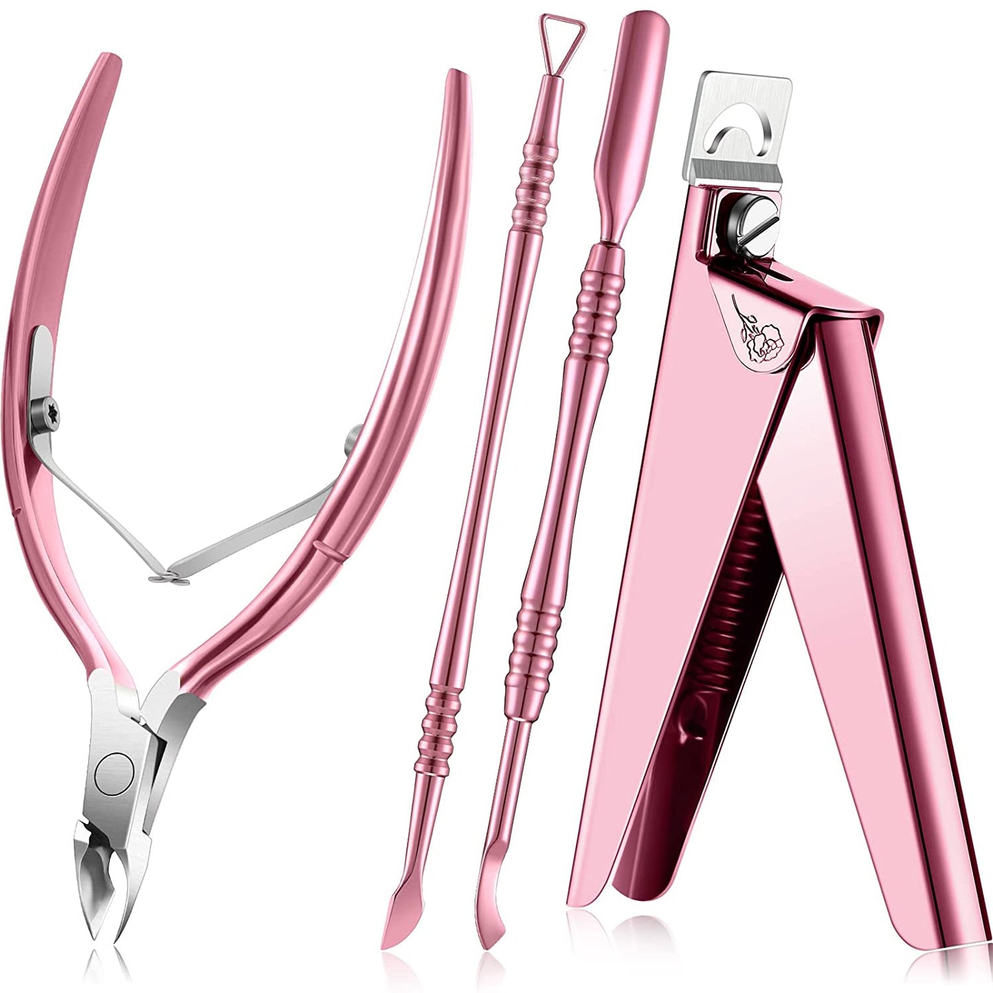 Nail Clippers for Acrylic Nails, Acrylic Nail Clipper, Nail Cutter, False Nail Tips Clipper Set, Stainless Steel Rainbow Color Nail Manicure Set for Salon Home Nail Art (Rainbow Color) Health & Beauty > Personal Care > Cosmetics > Cosmetic Tools > Nail Tools Mudder Pink Rose  