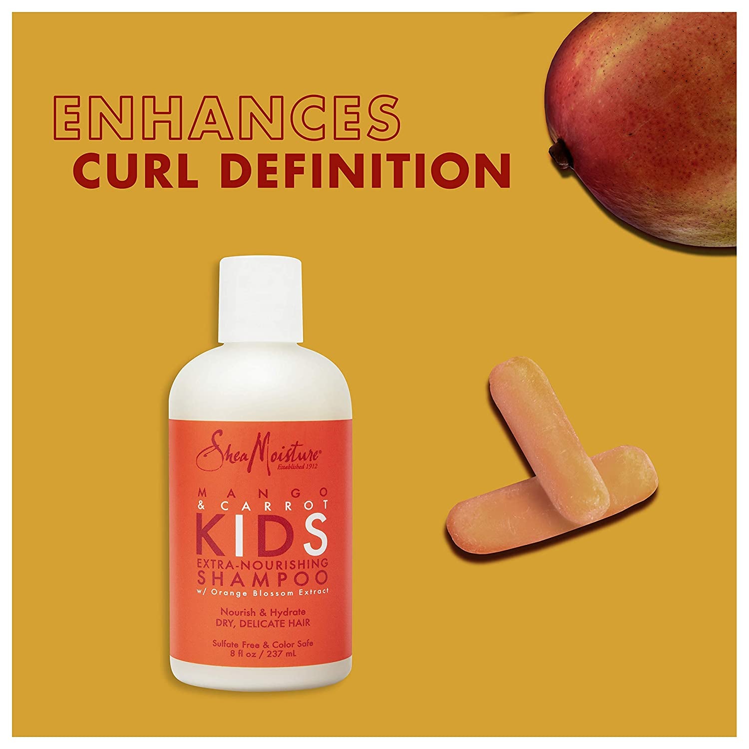 Sheamoisture Extra-Nourishing Shampoo Hair Care for Kids Mango Carrot with Shea Butter 8 Oz Health & Beauty > Personal Care > Hair Care SheaMoisture   