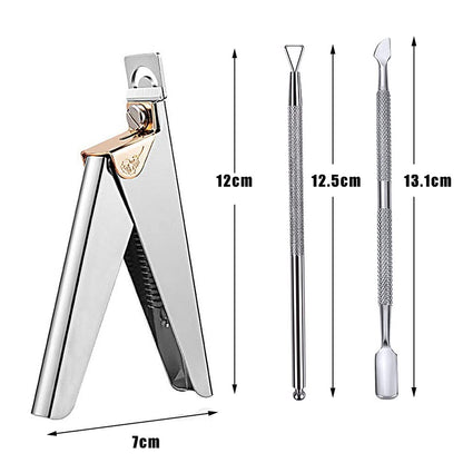 Professional Acrylic Nail Tips Clippers, Nail Tip Cutter Trimmer Nail Tools with Cuticle Pusher Peeler for Acrylic Nails Manicure Pedicure Sharp Rustproof Nail Art Tool Home DIY Use (Silver) Health & Beauty > Personal Care > Cosmetics > Cosmetic Tools > Nail Tools Pengxiaomei   