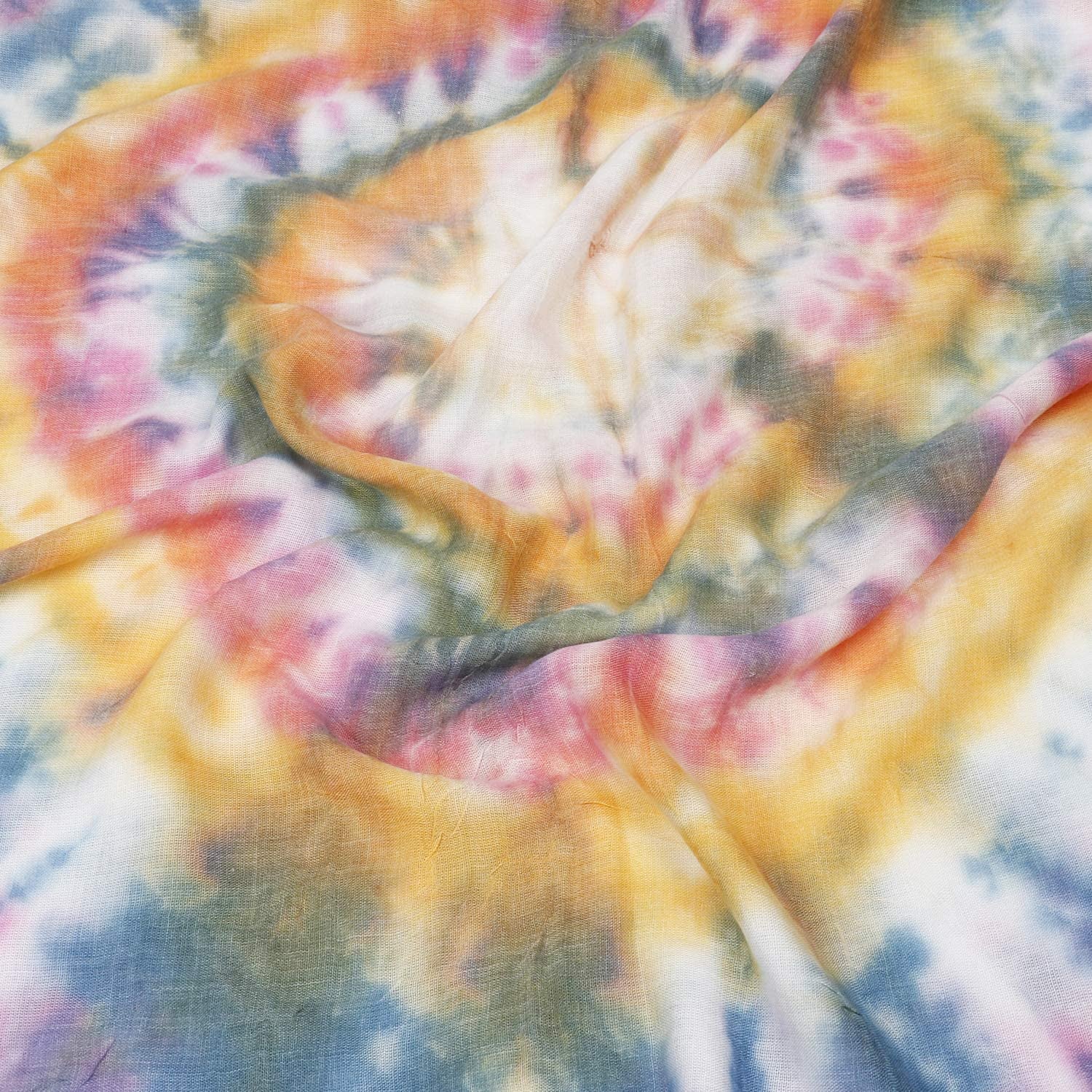 GERINLY Tie Dye Scarf for Women Art Print Head Wrap Vibrant Summer Shawl Nice Hijab Turban Apparel & Accessories > Clothing Accessories > Scarves & Shawls GERINLY   