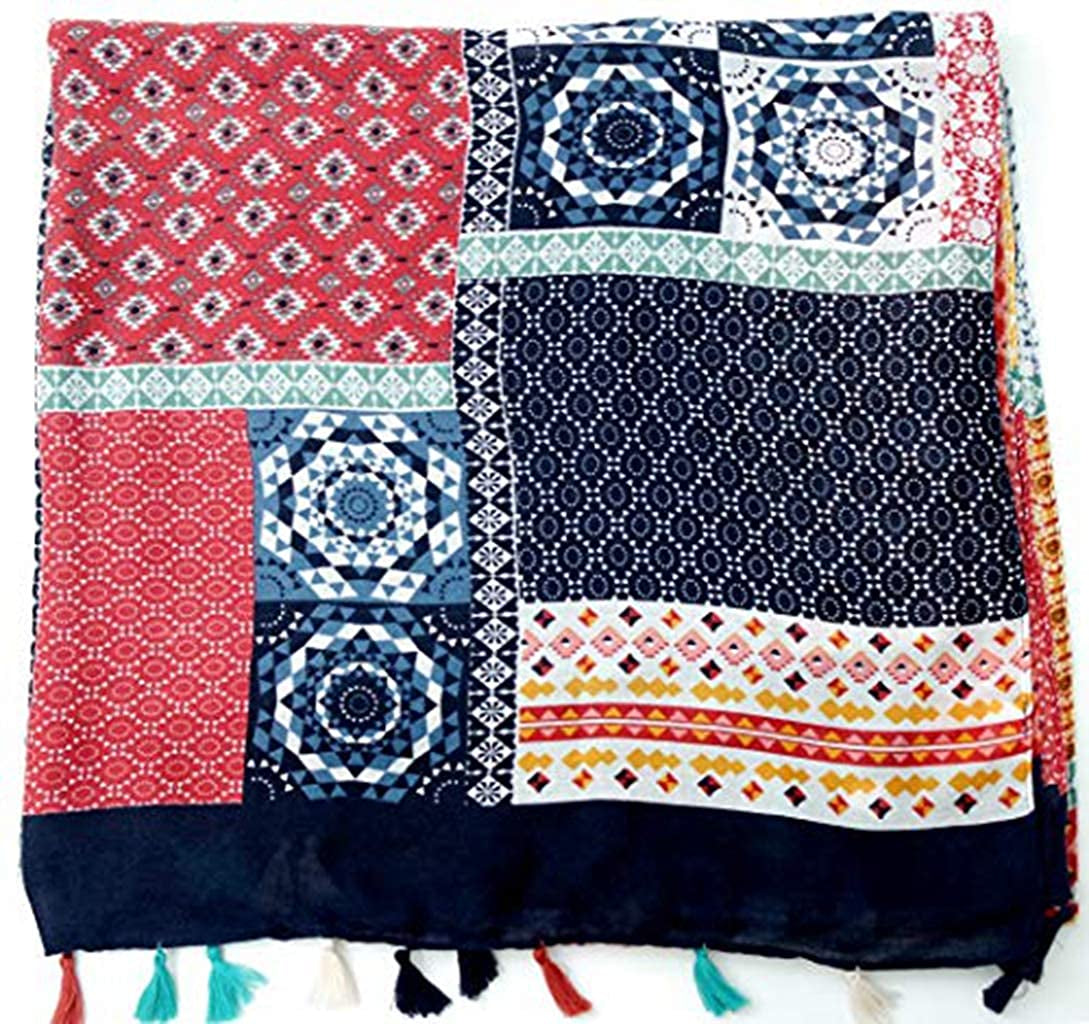 Scarfs for Women Lightweight Floral Flower Winter Scarf Large Fashion Wrap Shawls Oversized Cape Tassel Fall Scarves Apparel & Accessories > Clothing Accessories > Scarves & Shawls STONE   