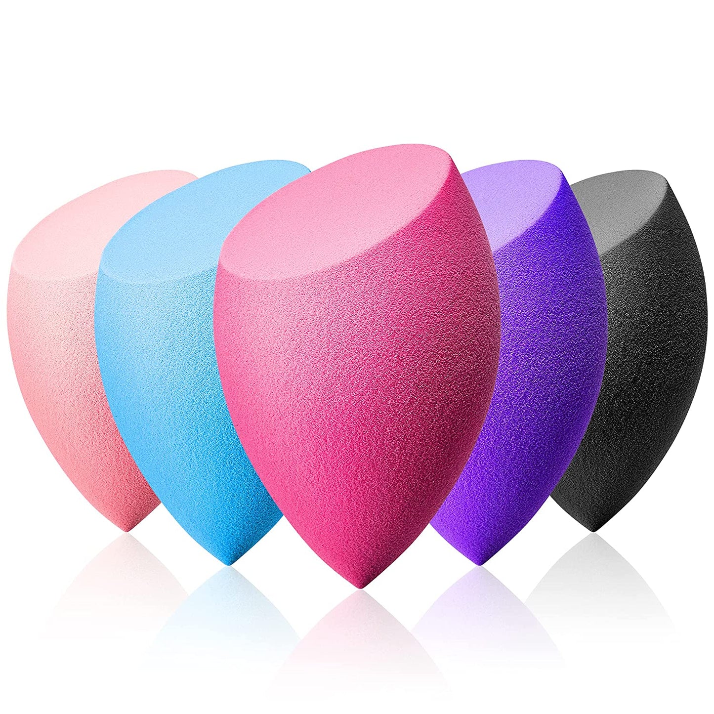 Hygea Beauty Makeup Sponge Set of 5 - Non Latex, Soft, Multi-Colored Foundation Blending Sponges for Cream, Powder and Liquid (Teardrop - Multicolor) Health & Beauty > Personal Care > Cosmetics > Cosmetic Tools > Makeup Tools HYGEA BEAUTY Oblique - Multicolor  