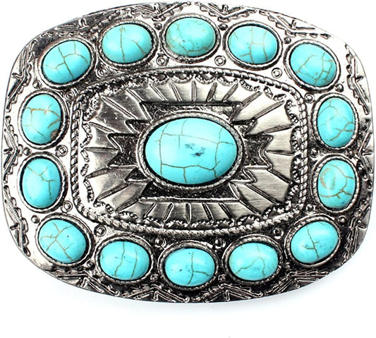 Turquoise Belt Buckle Western Buckles for Ladies … Apparel & Accessories > Clothing Accessories > Belt Buckles HUABOLA CALYN Turquoise  