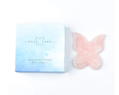 Natural Rose Quartz Jade Gua Sha Butterfly Scraping Massage Tool, Genuine Rose Quartz Healing Gemstone for Facial Lifting and Tightening Massage, Anti-Wrinkles, Anti-Aging, Wrinkles Removal Massage Health & Beauty > Personal Care > Cosmetics > Cosmetic Tools > Skin Care Tools DYStone   