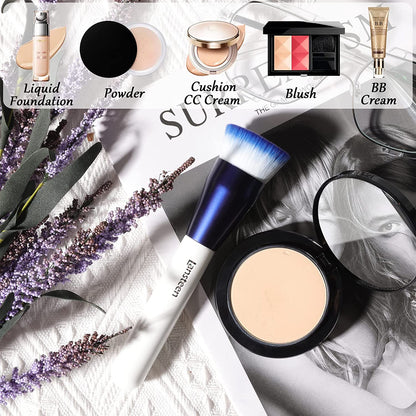 Lansteen Flat Top Foundation Brush-Premium Kabuki Foundation Brush for Liquid Makeup, Cream, Mineral Powder,Blending Buffing Face Make up Tools Health & Beauty > Personal Care > Cosmetics > Cosmetic Tools > Makeup Tools Lansteen   
