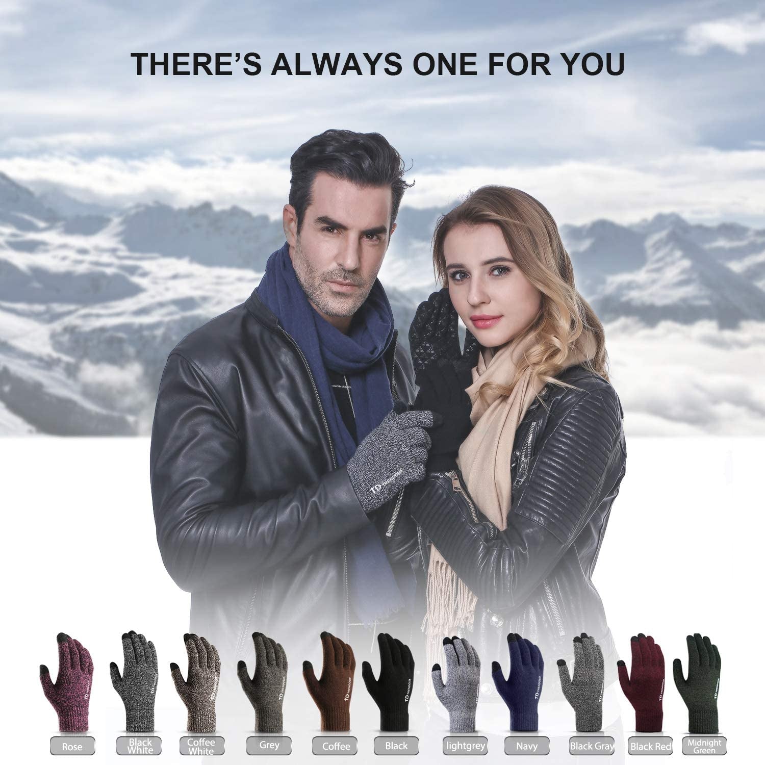 TRENDOUX Winter Gloves for Men Women - Upgraded Touch Screen Anti-Slip Silicone Gel - Elastic Cuff - Thermal Soft Knit Lining Apparel & Accessories > Clothing Accessories > Gloves & Mittens TRENDOUX   
