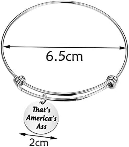 ENSIANTH Movie Inspire Gift That’S America’S Ass Keychain Captain Gift Fan Gift Apparel & Accessories > Jewelry > Necklaces ENSIANTH   