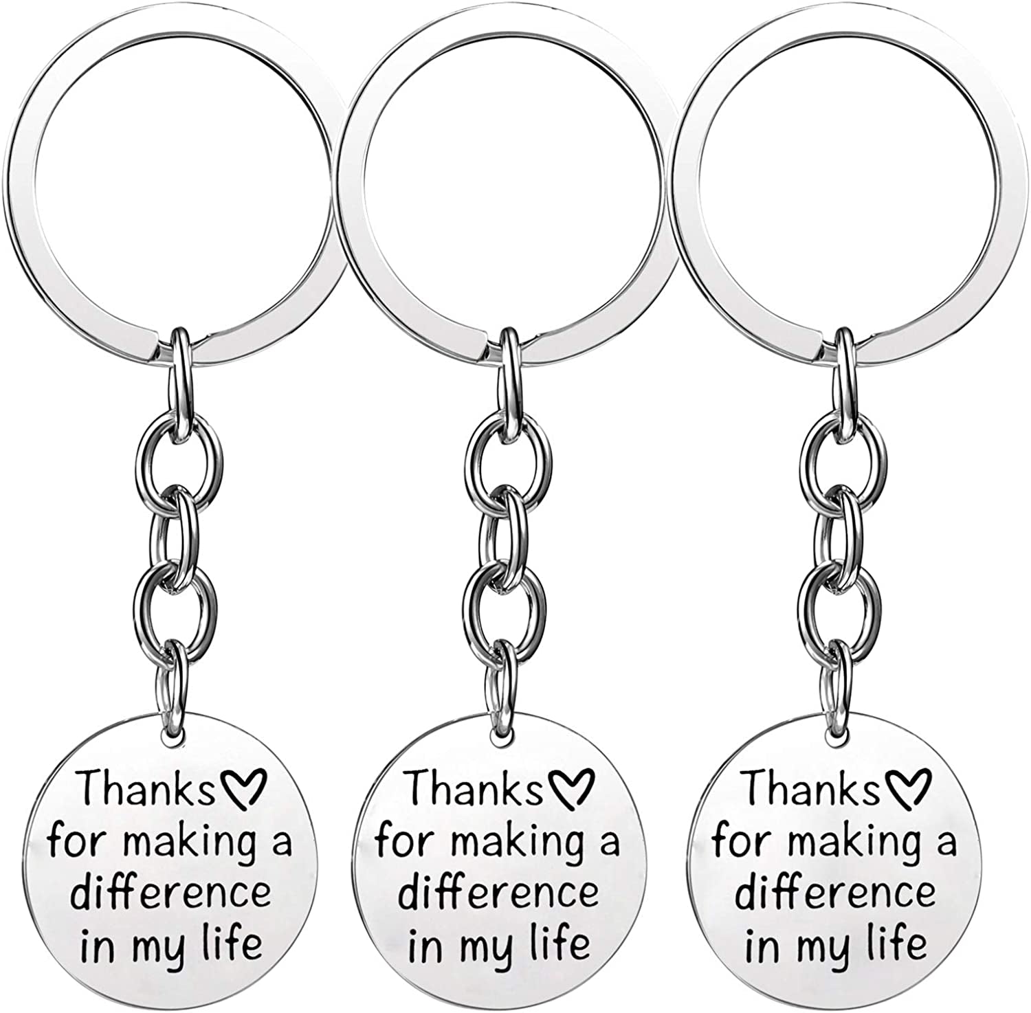 Pack of 3 Teacher Bangles Gifts for Teacher Open School Gifts for Teachers Thank You Bangle Bracelets Apparel & Accessories > Jewelry > Bracelets Nzztont 3PCs Keychain Style 05- Thanks for making a difference in my life  